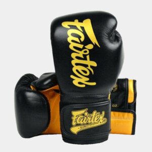 Fairtex Black/Gold Super Sparring Gloves